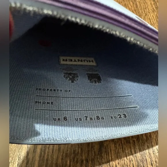 Hunter Kids' First Classic Wellington Rain Boots Caterpillar Design (7B/8G) - Picture 7 of 7